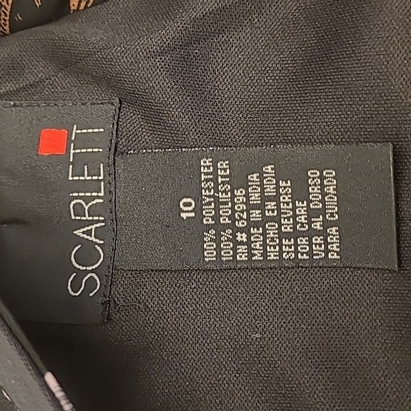 EUC 1990s VTG  Scarlett Black with Pink Floral Print Slip Dress with Flowing Hem - Picture 9 of 16